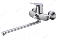 Смеситель для ванны "РМС", цинк, ручка шар., d=40мм, длин.излив, SL120-006E