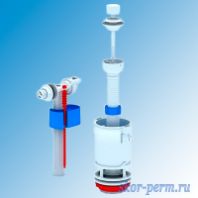 Арматура Псков боковая подводка, кнопка белая