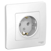 Розетка 1-м СП с/з "BLANCA" 16А Белый, SchE BLNRS001011
