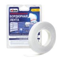 Лента самоклеющаяся 12,8 мм.х3,35 м. "Unibob" бордюрная белая