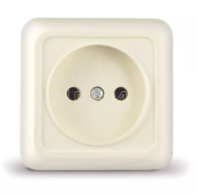 Розетка 1-м ОП б/з "Олимп" 16А бежевый, Б-О0022