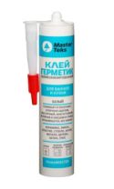 Клей-герметик силиконовый для ванной и кухни "MasterTeks" HM, белый 260мл.