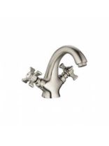 Смеситель для раковины "LEDEME", латунь, ручки крест., корот.излив, L1011