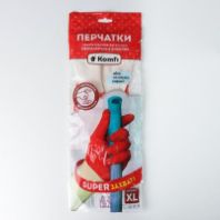 Купить Перчатки хозяйственные, размер L "Komfi" Сверхпрочные, белый+красный недорого Перчатки хозяйственные, размер L "Komfi" Сверхпрочные, белый+красный