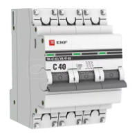 Автоматический выключатель 3п 40 А "EKF", хар-ка С 4,5 кА ВА47-63